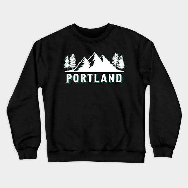 Retro Vintage Portland Oregon USA Crewneck Sweatshirt by JKFDesigns